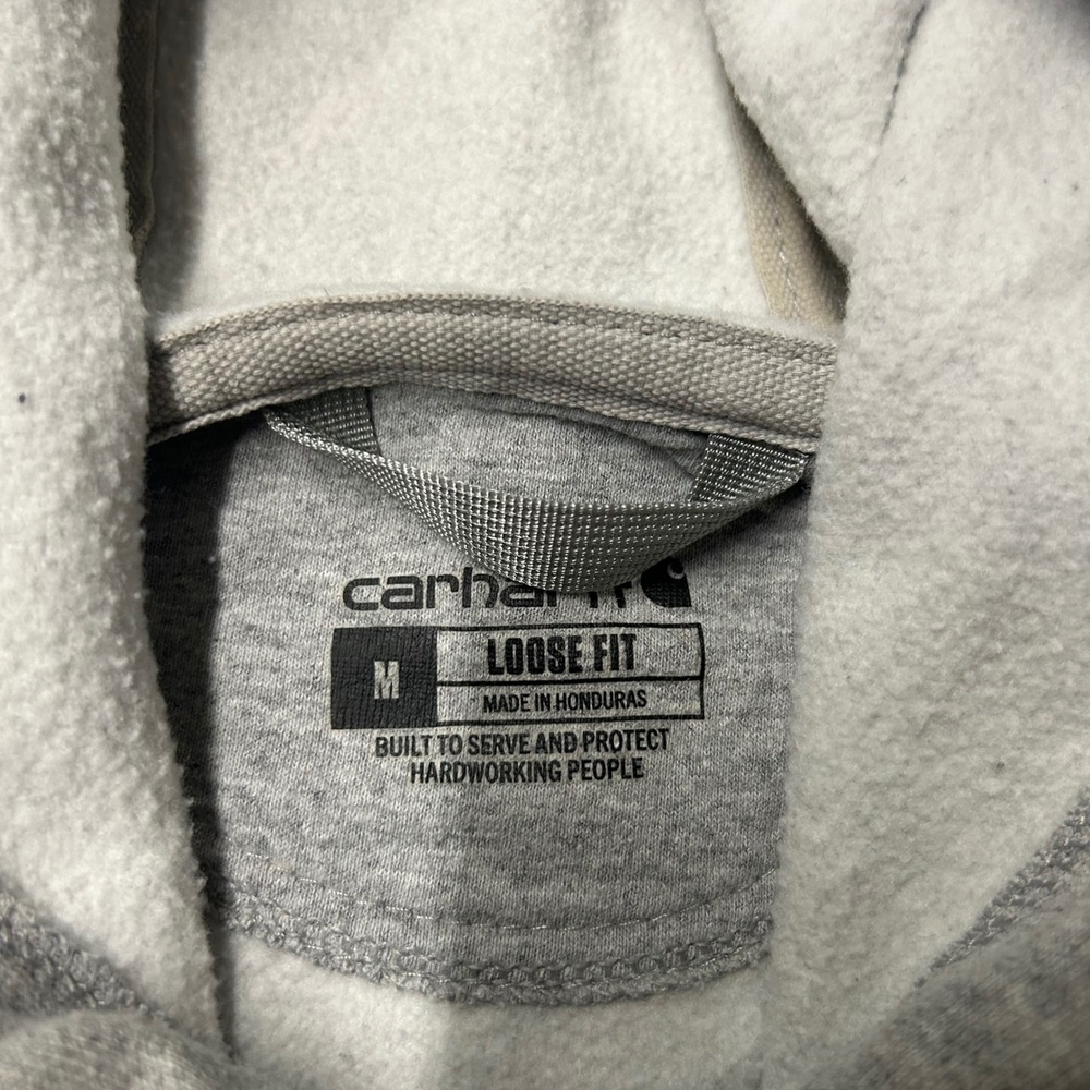 Carhartt Hoodie Mens Medium Gray Loose Fit Midweight Pullover TS0121-M - Picture 5 of 9